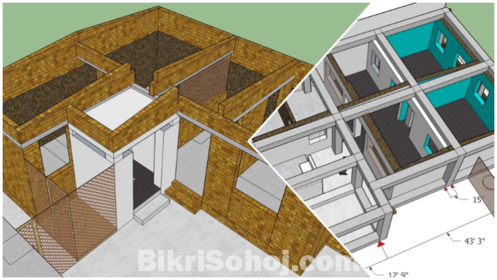 2D & 3D Design সেবা - বাড়ি, দোকান, অফিস ও প্রোডাক্ট ডিজাইন